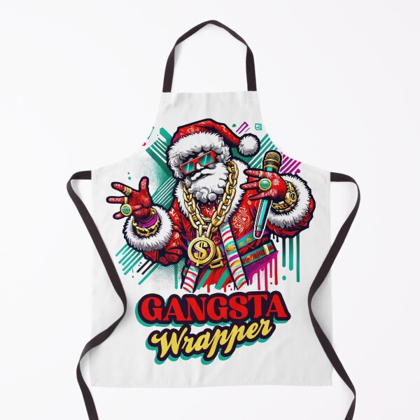 Item preview, Gangsta Wrapper Santa – Hip-Hop Christmas Rapper With Bling and Mic designed and sold by Victor Shadehorn.