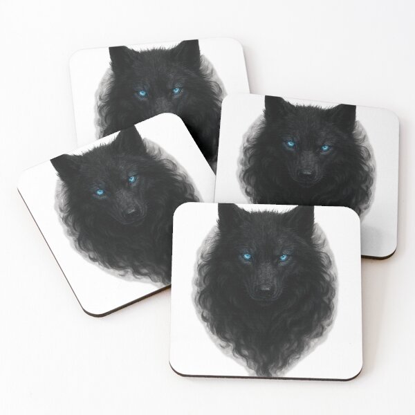 Item preview, Mystical Black Wolf T-Shirt – Glowing Blue Eyes Fantasy designed and sold by Ephironix.