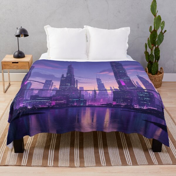 Item preview, Neon Futuristic Cityscape Dusk designed and sold by Simplybe1.