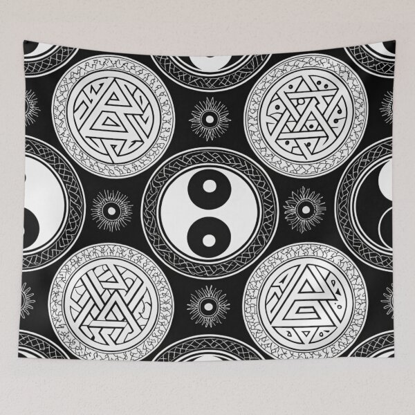 Item preview, Yin-Yang & protective runes . designed and sold by Lucky 777.