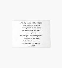 Beautiful Crazy von Luke Combs - 1st Verse Lyrics Galeriedruck