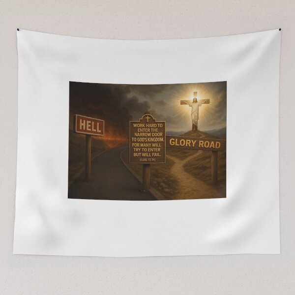 Item preview, Glory Road – Narrow Path to God’s Kingdom (Luke 13:24) designed and sold by GogoVibes.