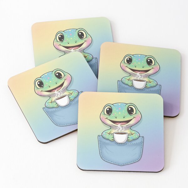 Item preview, Pocket Perk: Gecko Brew Crew designed and sold by ShadowScales Art.