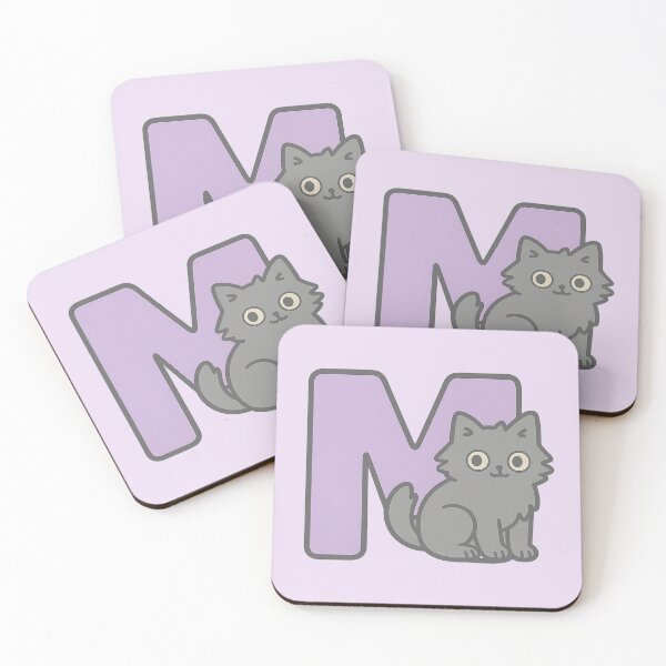 Item preview, Alphabet “M” – Cute Fluffy Cat Initial Sticker designed and sold by wwshd.