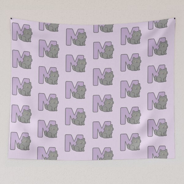 Item preview, Alphabet “M” – Cute Fluffy Cat Initial Sticker designed and sold by wwshd.