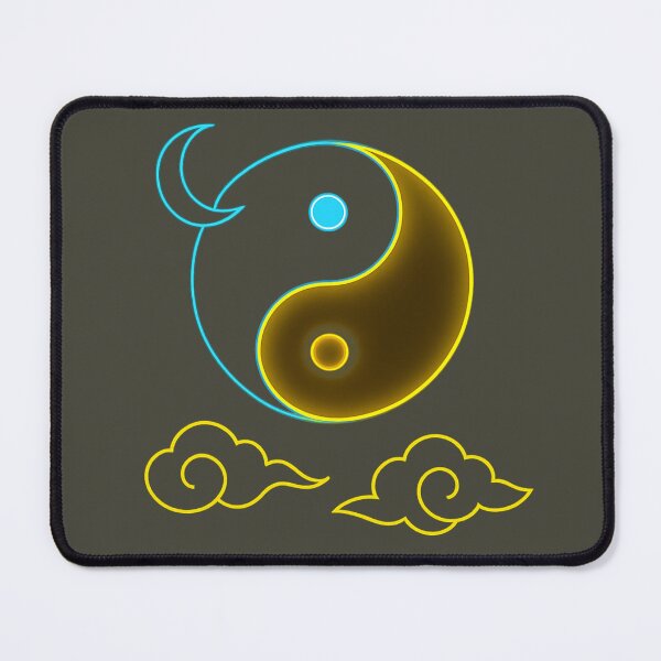 Item preview, "Lunar Balance: Yin-Yang in Neon Skies" designed and sold by © Zenscape Studio 2025.