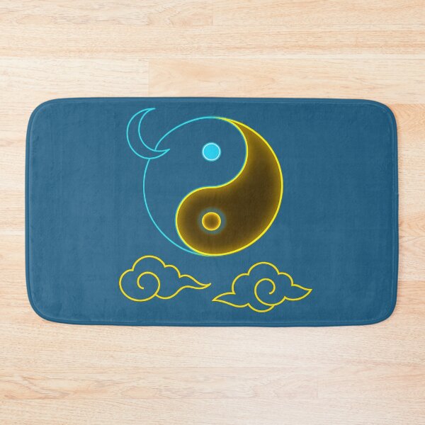 Item preview, "Lunar Balance: Yin-Yang in Neon Skies" designed and sold by © Zenscape Studio 2025.