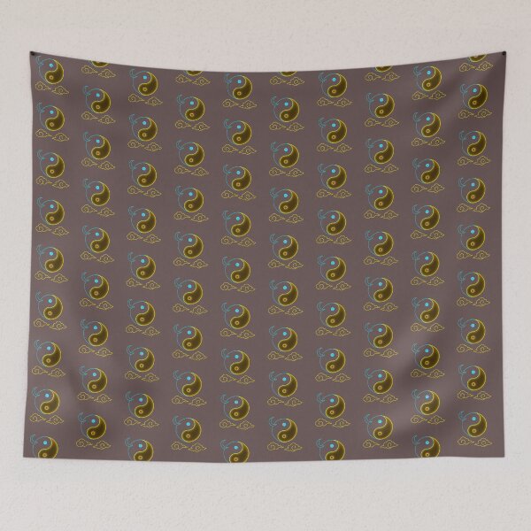 Item preview, "Lunar Balance: Yin-Yang in Neon Skies" designed and sold by © Zenscape Studio 2025.