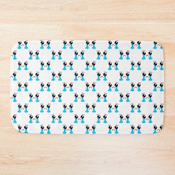 Item preview, Cute kawaii sad crying face with wavy eyebrows pattern designed and sold by BlushyPrint.