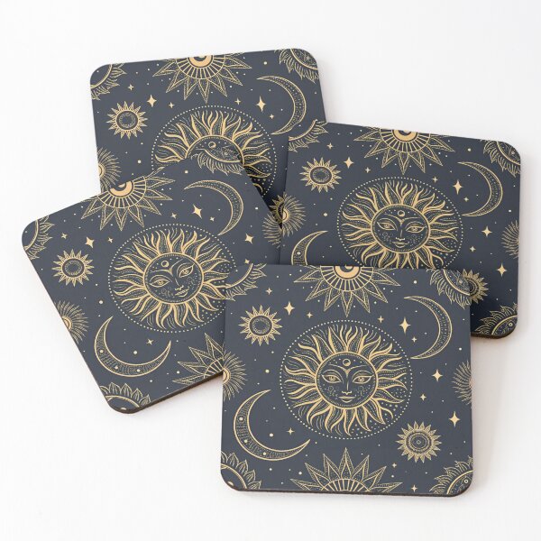 Item preview, Sun & moon with eyes  & protection symbols. designed and sold by Lucky 777.