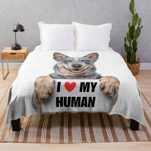 Item preview, Cute Australian Cattle dog with Signboard I love my Human  designed and sold by LazyOwlStore.