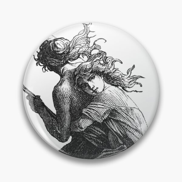 Item preview, Brujas en escoba: obra de arte gótico vintage de brujería, ocultismo de la academia oscura de Halloween designed and sold by Varlo.