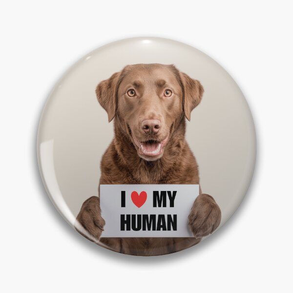 Item preview, Cute Chesapeake Bay Retriever dog with Signboard I love my Human  designed and sold by LazyOwlStore.