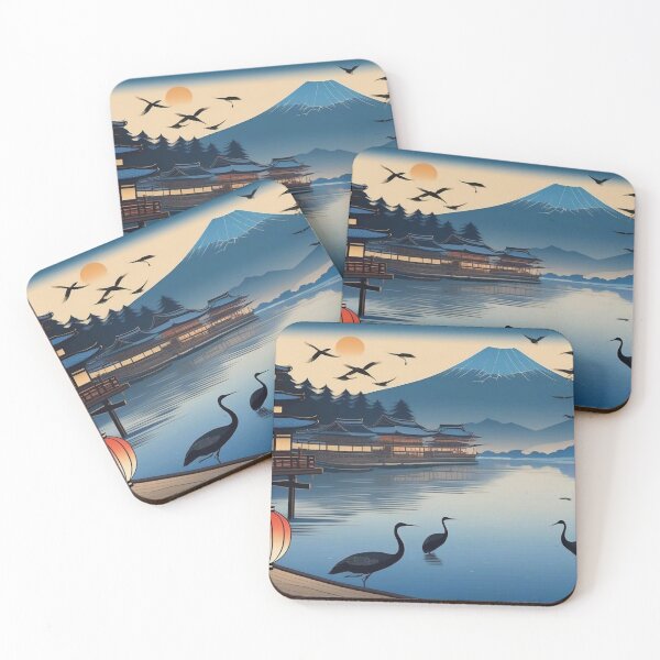 Item preview, Lanterns at Twilight – Japanese Ukiyo-e Night Landscape designed and sold by Vandy Fullam.