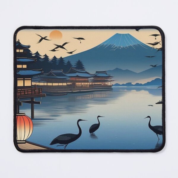 Item preview, Lanterns at Twilight – Japanese Ukiyo-e Night Landscape designed and sold by Vandy Fullam.