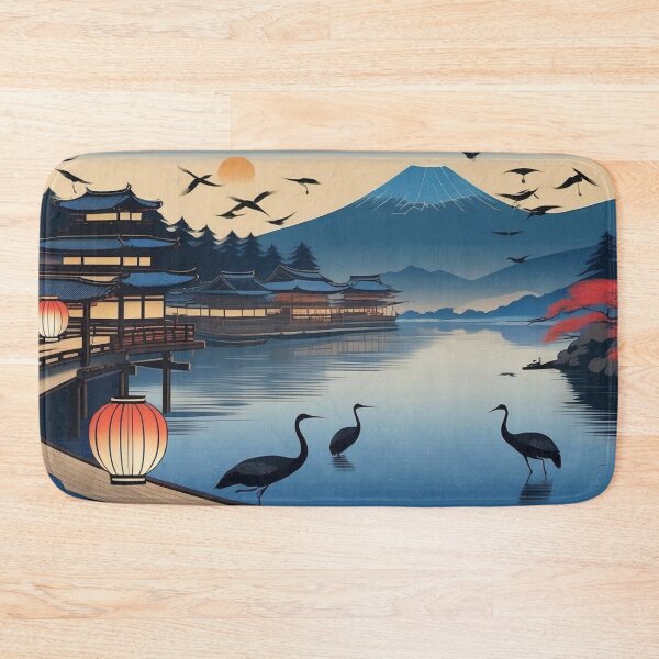 Item preview, Lanterns at Twilight – Japanese Ukiyo-e Night Landscape designed and sold by Vandy Fullam.