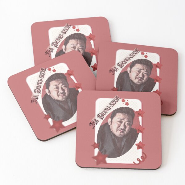 Item preview, Dong-seok Ma (Ma Dong-seok / Don Lee) Korean Actor Card Red Aesthetic Collage Design designed and sold by AJUNICE STUDIO.