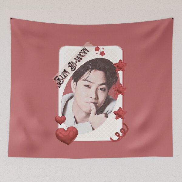 Artikelvorschau, Eun Ji-won, koreanische Schauspielerkarte, rotes ästhetisches Collage-Design entworfen und verkauft von AJUNICE STUDIO.