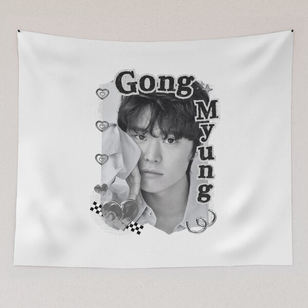 Item preview, Gong Myung (공명) Korean Actor Black and White Collage Digital Art Portrait designed and sold by AJUNICE STUDIO.