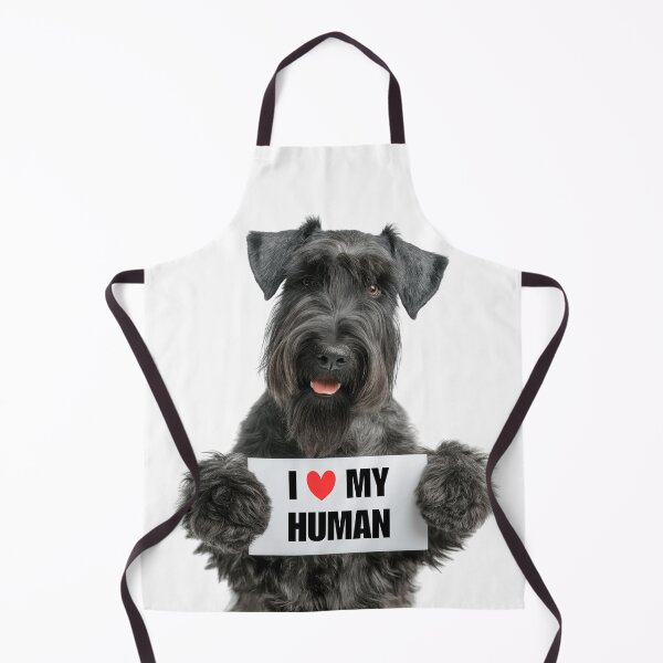 Item preview, Cute Giant Schnauzer dog with Signboard I love my Human  designed and sold by LazyOwlStore.