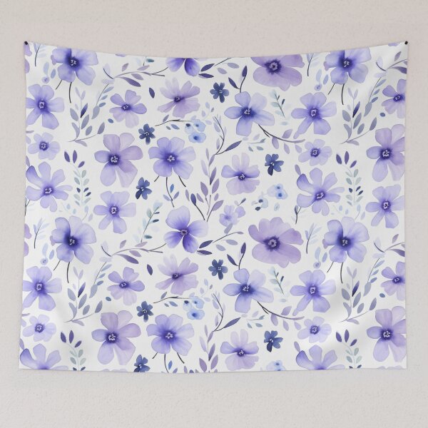 Artikelvorschau, „Elegantes lila Aquarell-Blumenmuster – Nahtloses botanisches Design“ entworfen und verkauft von Building60media.