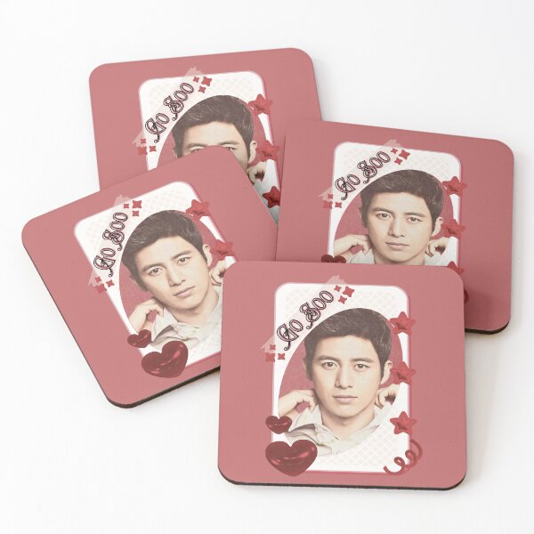 Item preview, Go Soo (고수) Korean Actor Card Red Aesthetic Collage Design designed and sold by AJUNICE STUDIO.