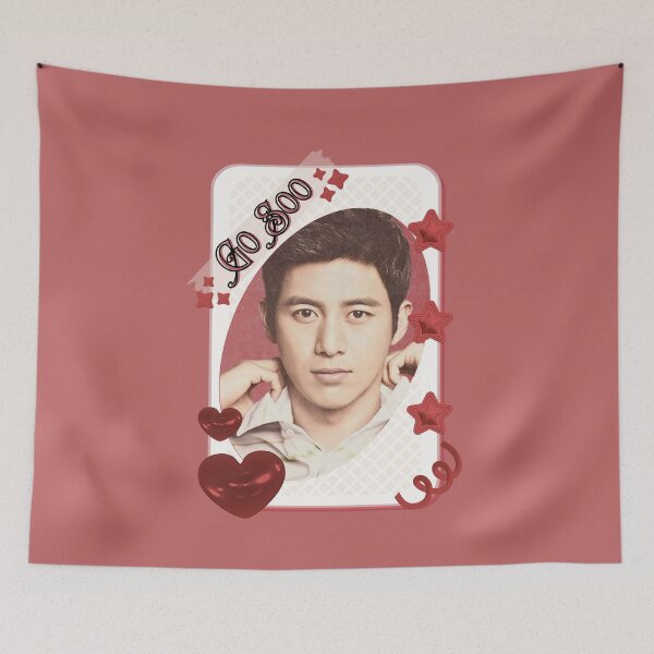 Item preview, Go Soo (고수) Korean Actor Card Red Aesthetic Collage Design designed and sold by AJUNICE STUDIO.