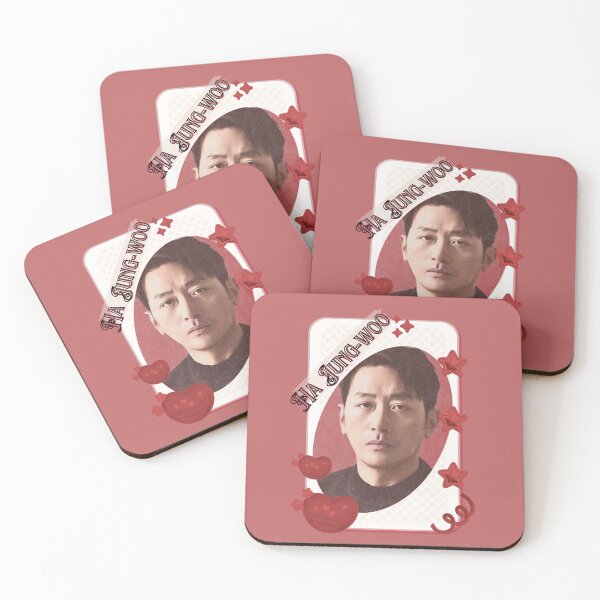 Item preview, Ha Jung-woo (하정우)Korean Actor Card Red Aesthetic Collage Design designed and sold by AJUNICE STUDIO.