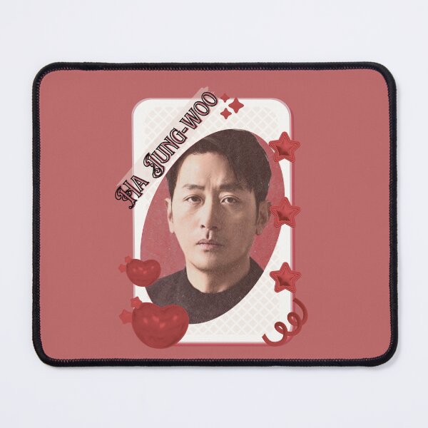 Item preview, Ha Jung-woo (하정우)Korean Actor Card Red Aesthetic Collage Design designed and sold by AJUNICE STUDIO.
