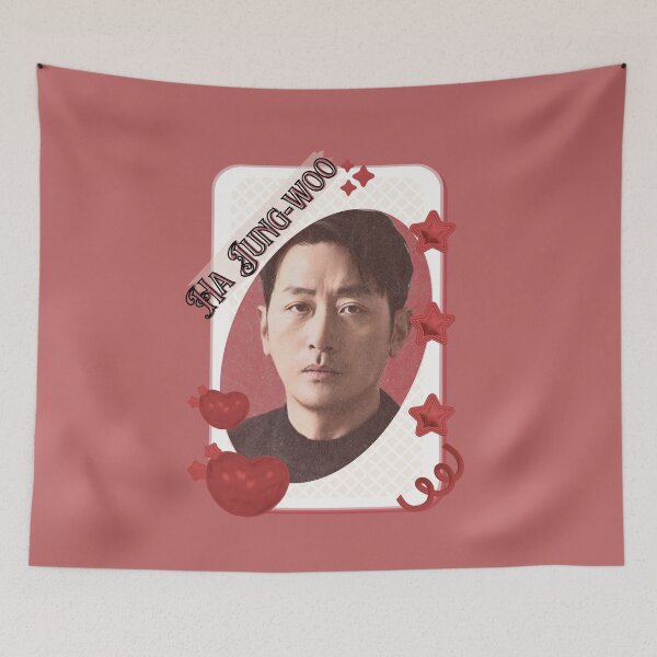 Item preview, Ha Jung-woo (하정우)Korean Actor Card Red Aesthetic Collage Design designed and sold by AJUNICE STUDIO.