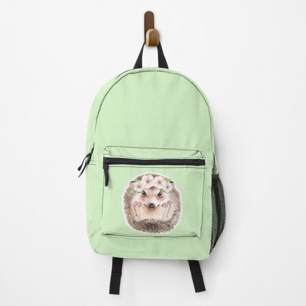 Item preview, Cute Hedgehog with Flower Crown | Hand-Drawn Spring Animal Art designed and sold by Gribanessa.