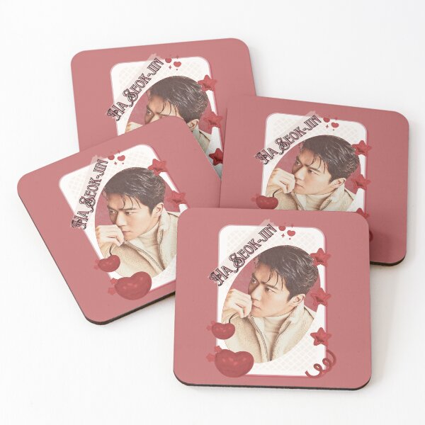 Item preview, Ha Seok-jin (하석진) Korean Actor Card Red Aesthetic Collage Design designed and sold by AJUNICE STUDIO.
