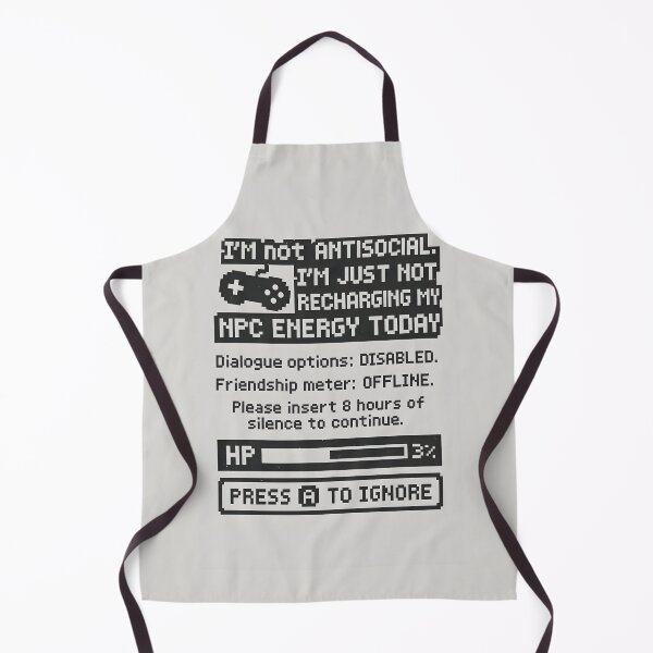 Item preview, Not Antisocial Just Recharging NPC Energy Retro RPG Pixel Design designed and sold by VoidBloom Studio.