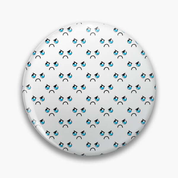 Item preview, Cute kawaii face with angry teary eyes pattern designed and sold by BlushyPrint.