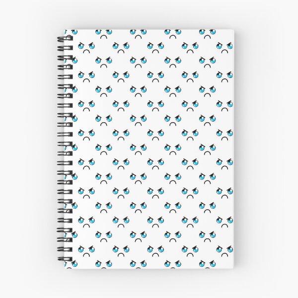 Item preview, Cute kawaii face with angry teary eyes pattern designed and sold by BlushyPrint.