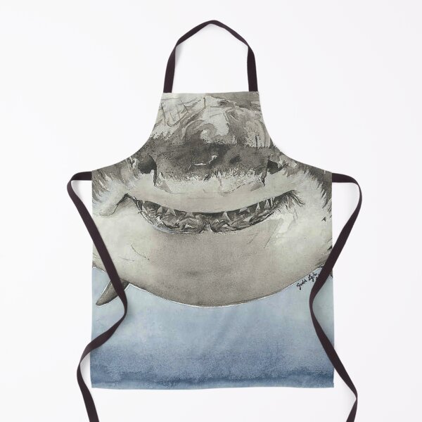 Item preview, watercolor shark designed and sold by Julie Lyle.