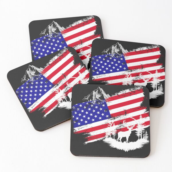 Item preview, Deer flag mountains designed and sold by Sparkofart07.