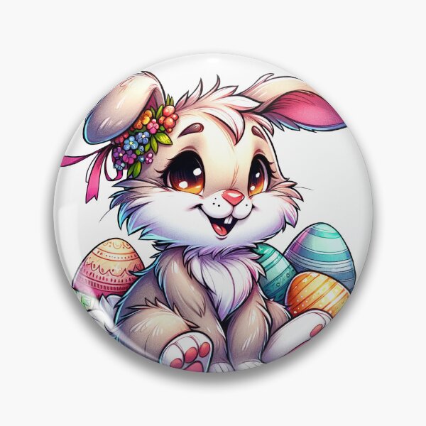 Item preview, Cute Easter Bunny with Eggs – Adorable Spring Design designed and sold by mybunnyparadise.