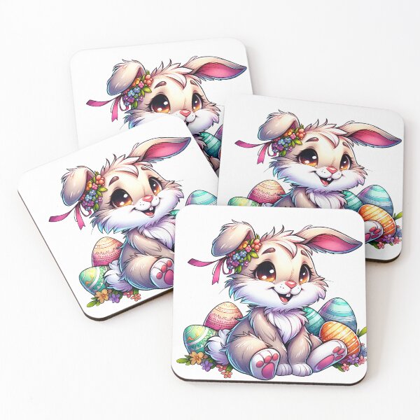 Item preview, Cute Easter Bunny with Eggs – Adorable Spring Design designed and sold by mybunnyparadise.