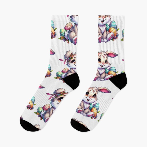 Item preview, Cute Easter Bunny with Eggs – Adorable Spring Design designed and sold by mybunnyparadise.