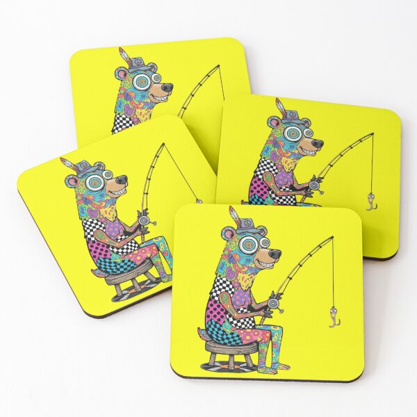 Item preview, Psychedelic Bear Fishing  designed and sold by Too Kool Designing .