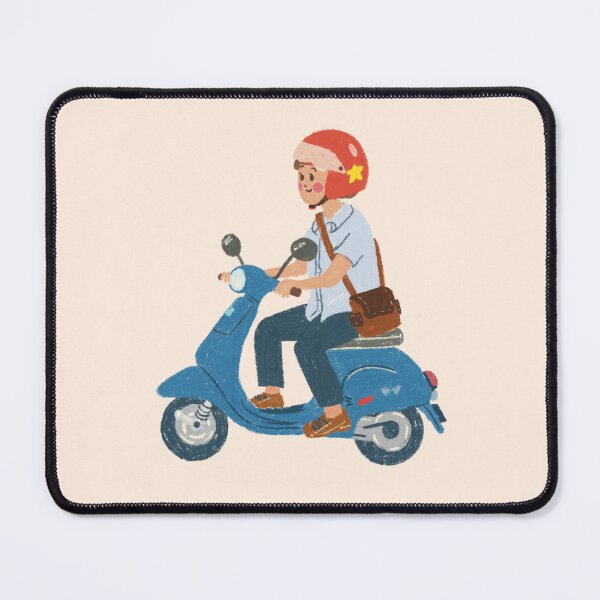 Item preview, Vietnamese Schoolboy with Helmet on Scooter designed and sold by RosalinesEyes.