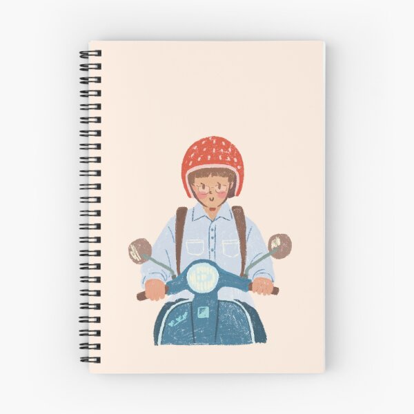Item preview, Schoolboy with Watermelon Helmet on Scooter designed and sold by RosalinesEyes.