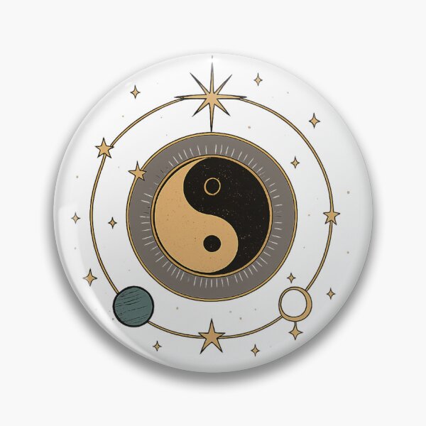 Item preview, Cosmic Balance: Yin-Yang in Astrological Style designed and sold by © Zenscape Studio 2025.