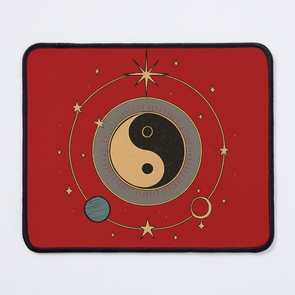 Item preview, Cosmic Balance: Yin-Yang in Astrological Style designed and sold by © Zenscape Studio 2025.