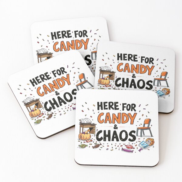 Item preview, Here for Candy and Chaos – Funny Halloween Teacher Design designed and sold by jelonkaa.