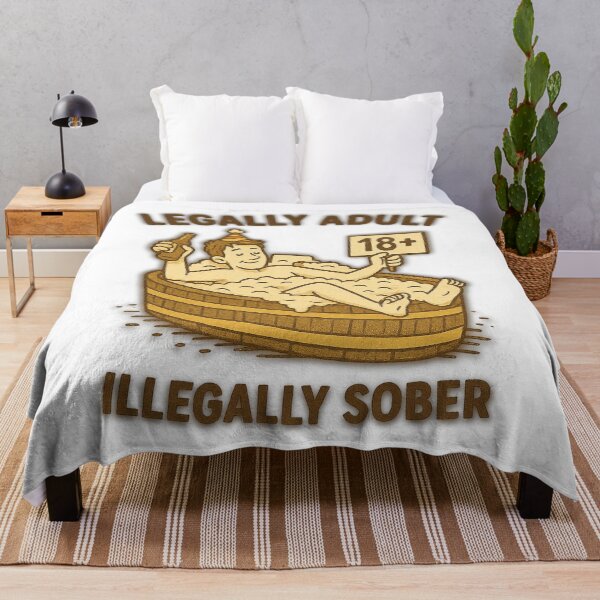 Item preview, Legally Adult, Illegally Sober – Funny 18th Birthday designed and sold by TrendTribeTP.