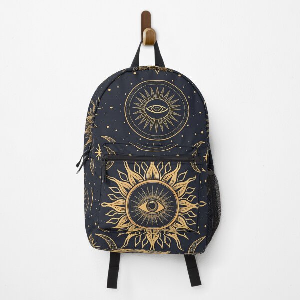 Item preview, Sun & moon with eyes & protection symbols. designed and sold by Lucky 777.