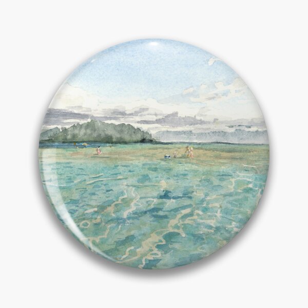 Item preview, Kaneohe Sand Bar Watercolor designed and sold by FaireWaveArt.