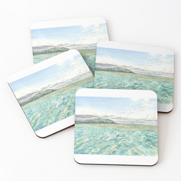 Item preview, Kaneohe Sand Bar Watercolor designed and sold by FaireWaveArt.